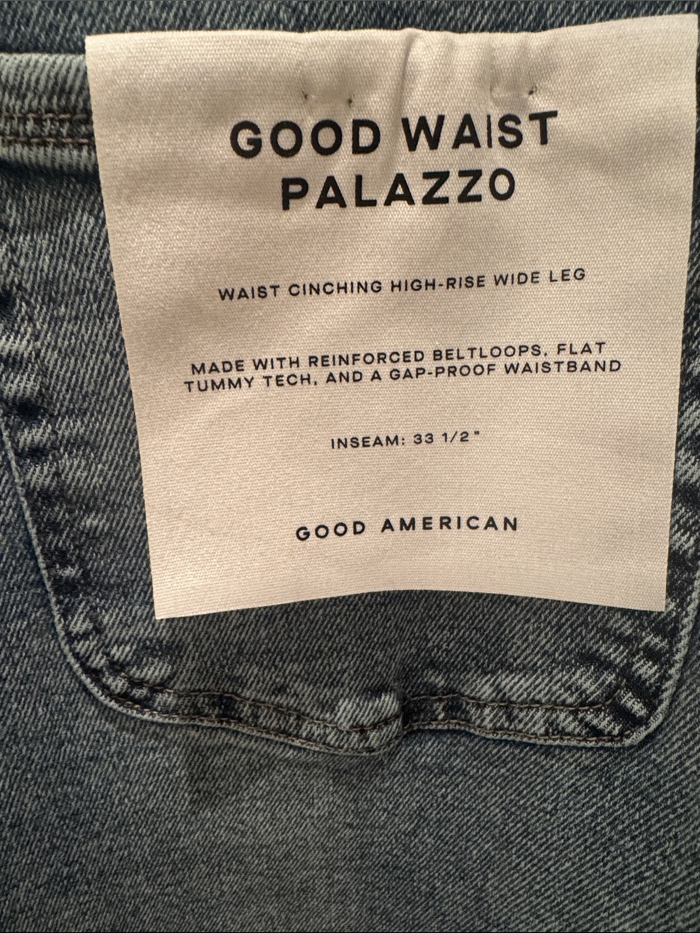 Good American Medium Wash Wide-Leg High-Rise Jeans - Picture 6 of 10